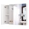 White 3-Door Wall-Mounted Medicine Cabinet with Adjustable Shelves Mirror Storage Cabinet, Moisture-Resistant
